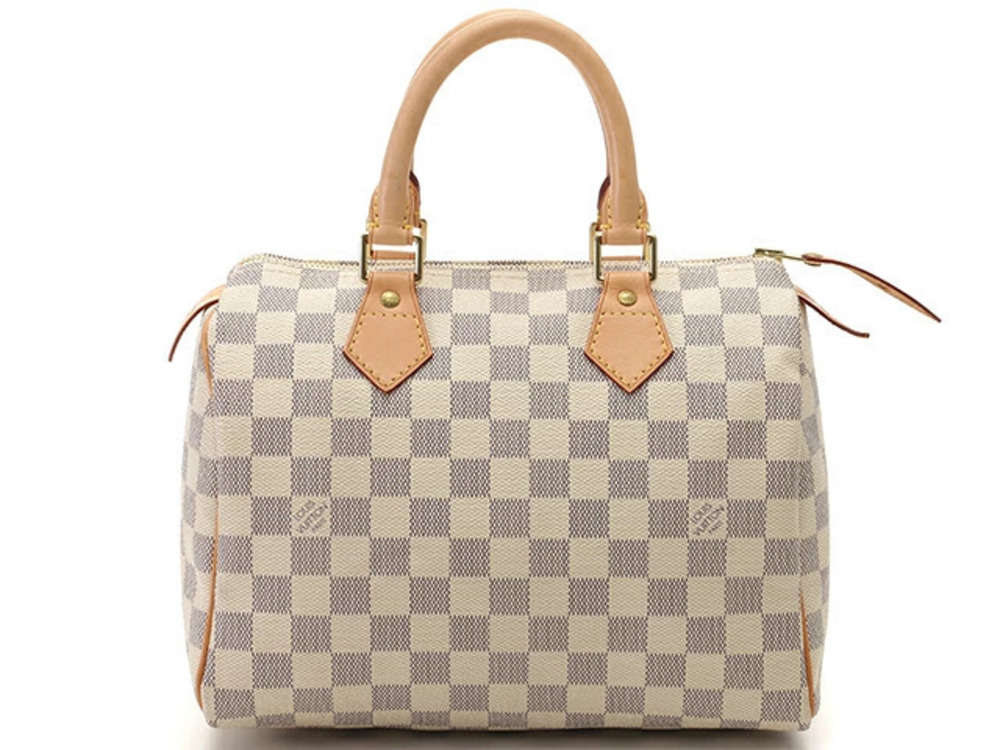 LOUIS VUITTON Speedy Damier Azur White